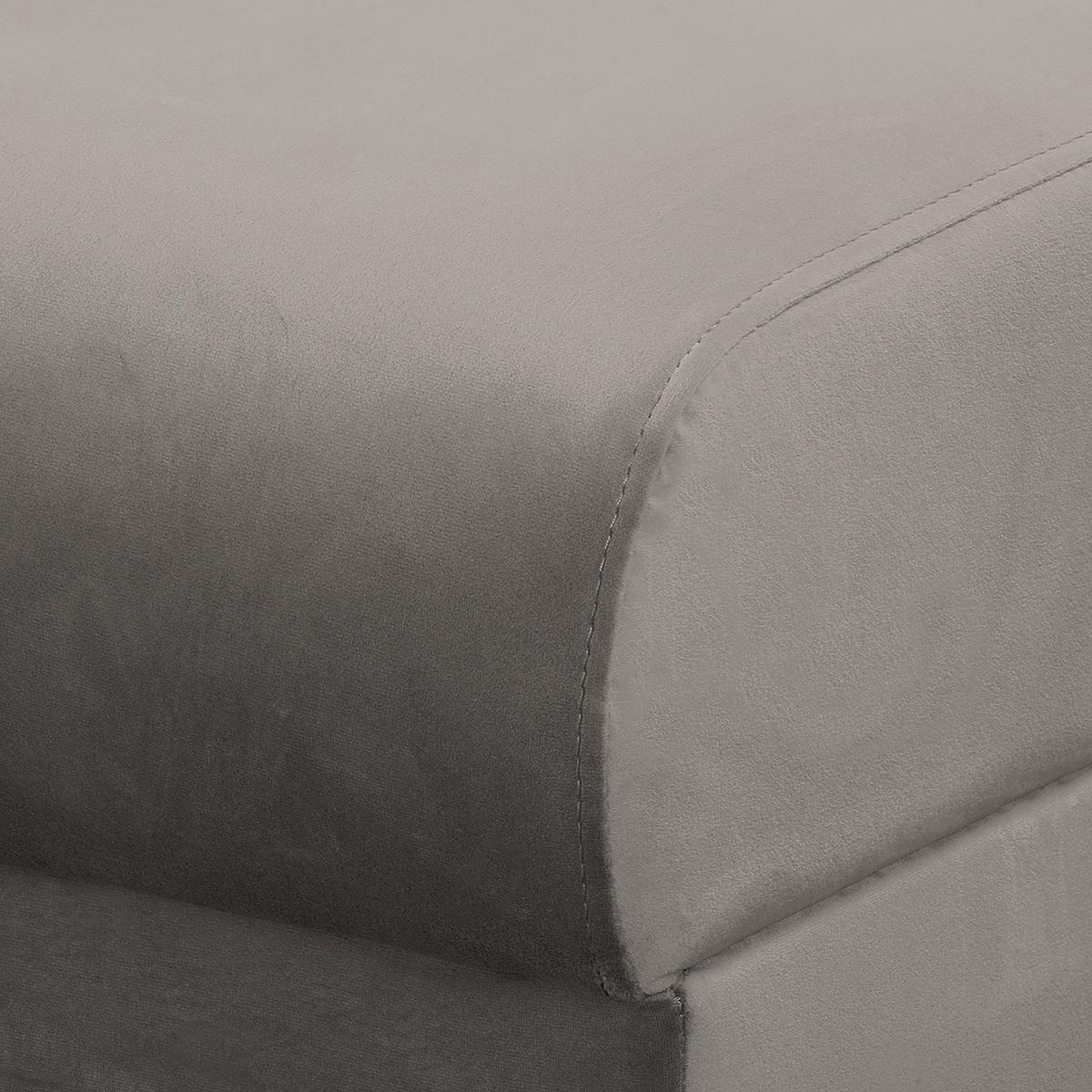 Ecksofa Beata Grau S: 230x150 cm - Wengefarben/Grau, Design, Textil (230/150cm) - Livetastic