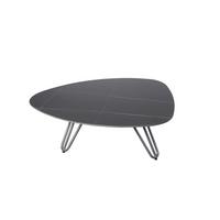 Gartentisch Alina Aluminium L: 88 cm - Schwarz/Grau, MODERN, Metall (88/110/31,5cm) - Gardenson