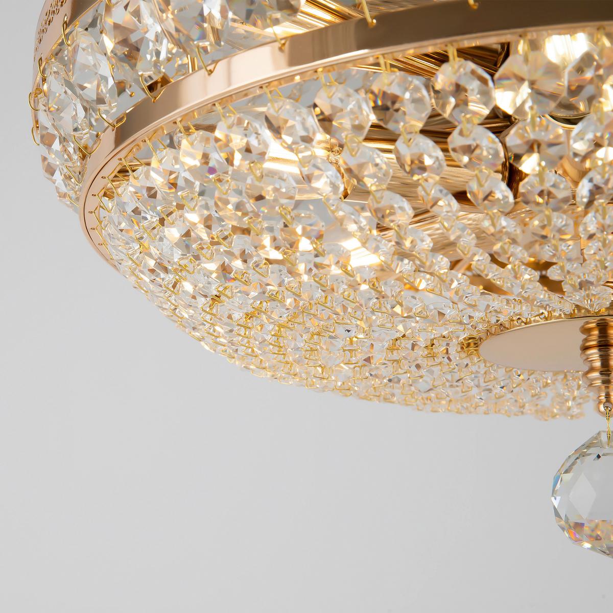 Kronleuchter Ottilia - Goldfarben, Trend, Glas/Metall (43,5/23,5/43,5cm) - MAYTONI