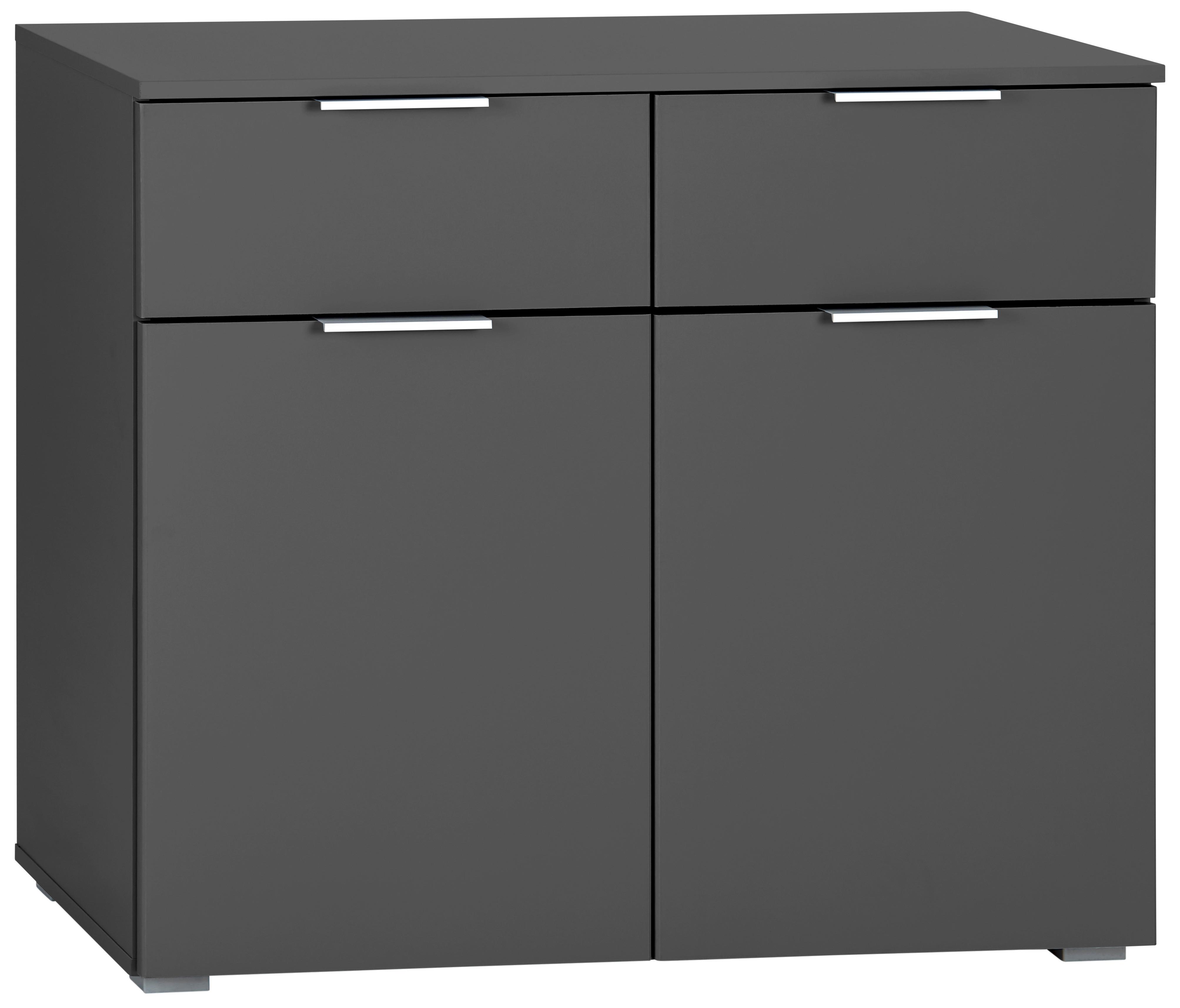 Kommode B: 93 cm Alabama, Grau - Alufarben/Grau, MODERN, Holzwerkstoff (93/81/42cm) - Rauch Möbel