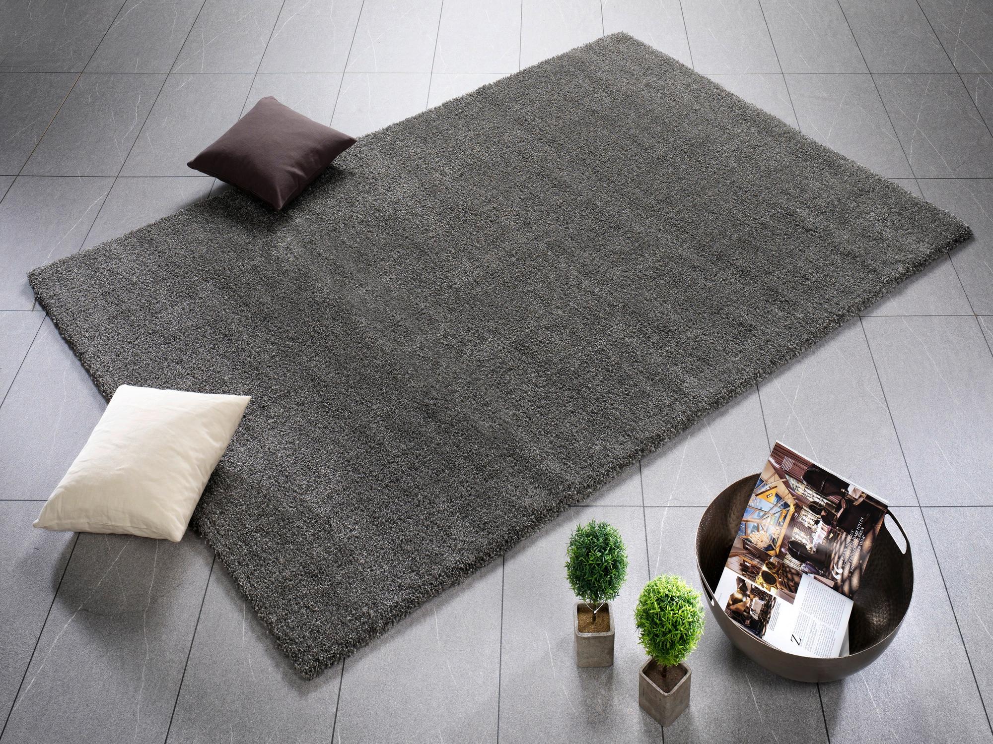 Webteppich Grau Liberty 140x200 cm - Grau, Basics, Textil (140/200cm) - Novel