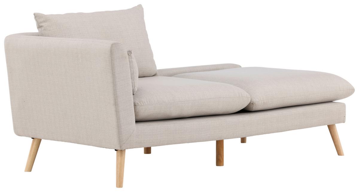 Récamiere Tacoma - Beige, Design, Holz/Textil (174/80/93cm) - Livetastic