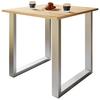 Schreibtisch Lona Eiche Dekor B: 80 Cm - Silberfarben/Silbereichenfarben, Design, Holzwerkstoff/Metall (80/50/76cm) - MID.YOU