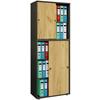 Aktenschrank Lona Anthrazit/Eiche Dekor B: 70 cm - Honigeiche/Anthrazit, Design, Holzwerkstoff (70/183/37cm) - MID.YOU