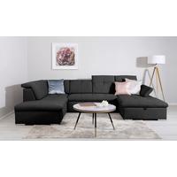 Wohnlandschaft Ramzes Schwarz U: 215x328x173 cm - Schwarz/Grau, Design, Textil (215/328/173cm) - MID.YOU