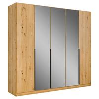 Drehtürenschrank Skyla Eiche Artisan/Glas 226 cm - Eiche Artisan, MODERN, Holzwerkstoff (226/210/54cm) - Rauch Möbel