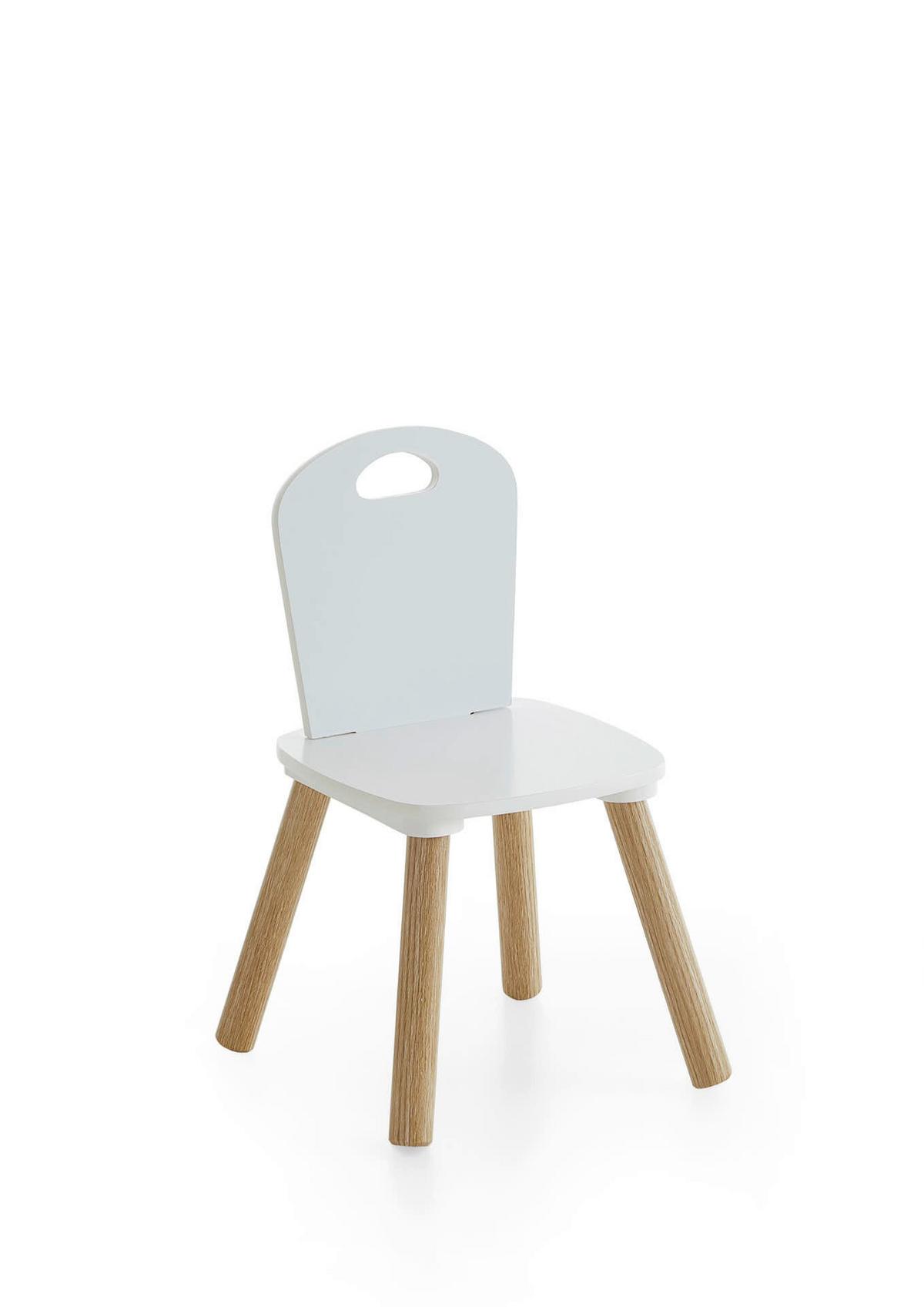 Kindersitzgruppe 3-Teilig Weiß B: 55 cm - Weiß, Design, Holzwerkstoff (55/43/55cm) - MID.YOU