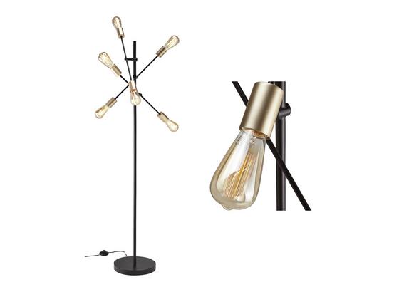Stojacia Lampa Darcie - čierna/zlatá, Moderný, kov (54/150cm) - Modern Living Stojacia Lampa Darcie - čierna/zlatá, Moderný, kov (54/150cm) - Modern Living