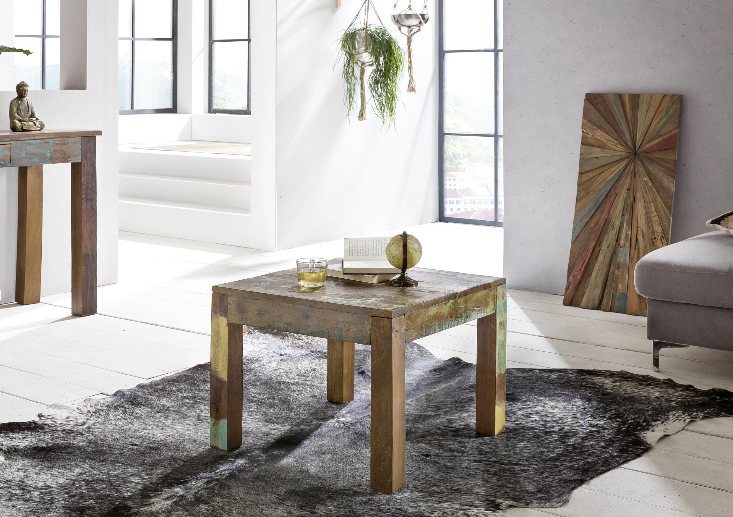 Couchtisch Holz Massiv Kalkutta, Mangoholz - Braun, Design, Holz (60/60/47cm) - MID.YOU