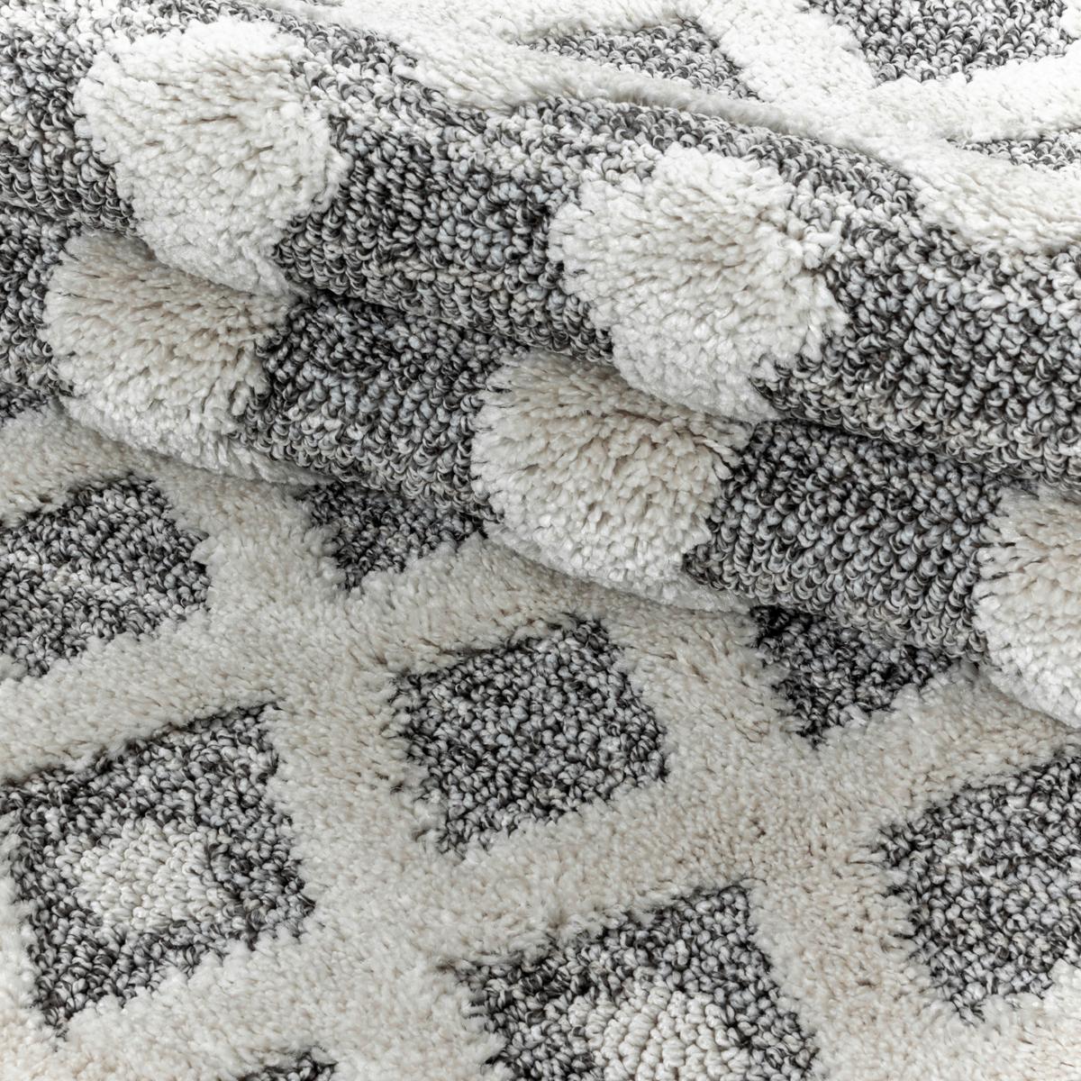 Läufer Teppich Grau/ Weiß Pisa 80x250 cm - Grau, KONVENTIONELL, Textil (80/250cm)