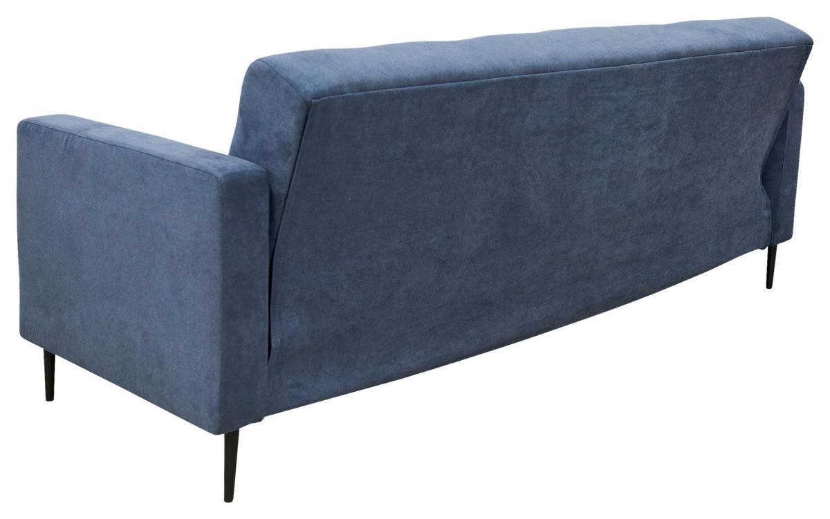 Schlafsofa Seattle Blau B: 223cm - Blau/Schwarz, Design, Textil (223/89/86cm) - P & B