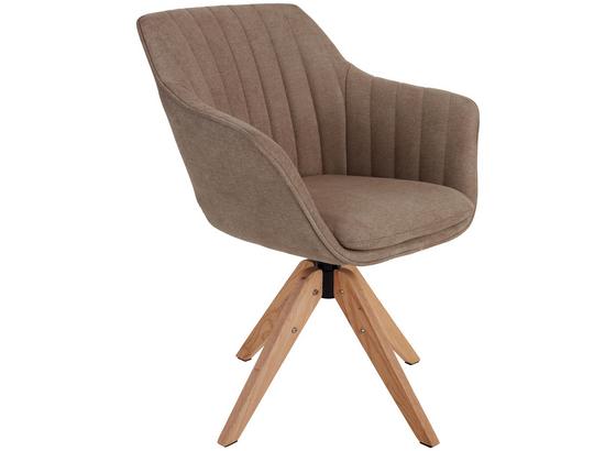 Drehstuhl Belluno Grau-Beige mit Drehbarer Sitzfläche - Greige/Eichefarben, MODERN, Holz/Textil (60/88/57,5cm) - Luca Bessoni Drehstuhl Belluno Grau-Beige mit Drehbarer Sitzfläche - Greige/Eichefarben, MODERN, Holz/Textil (60/88/57,5cm) - Luca Bessoni