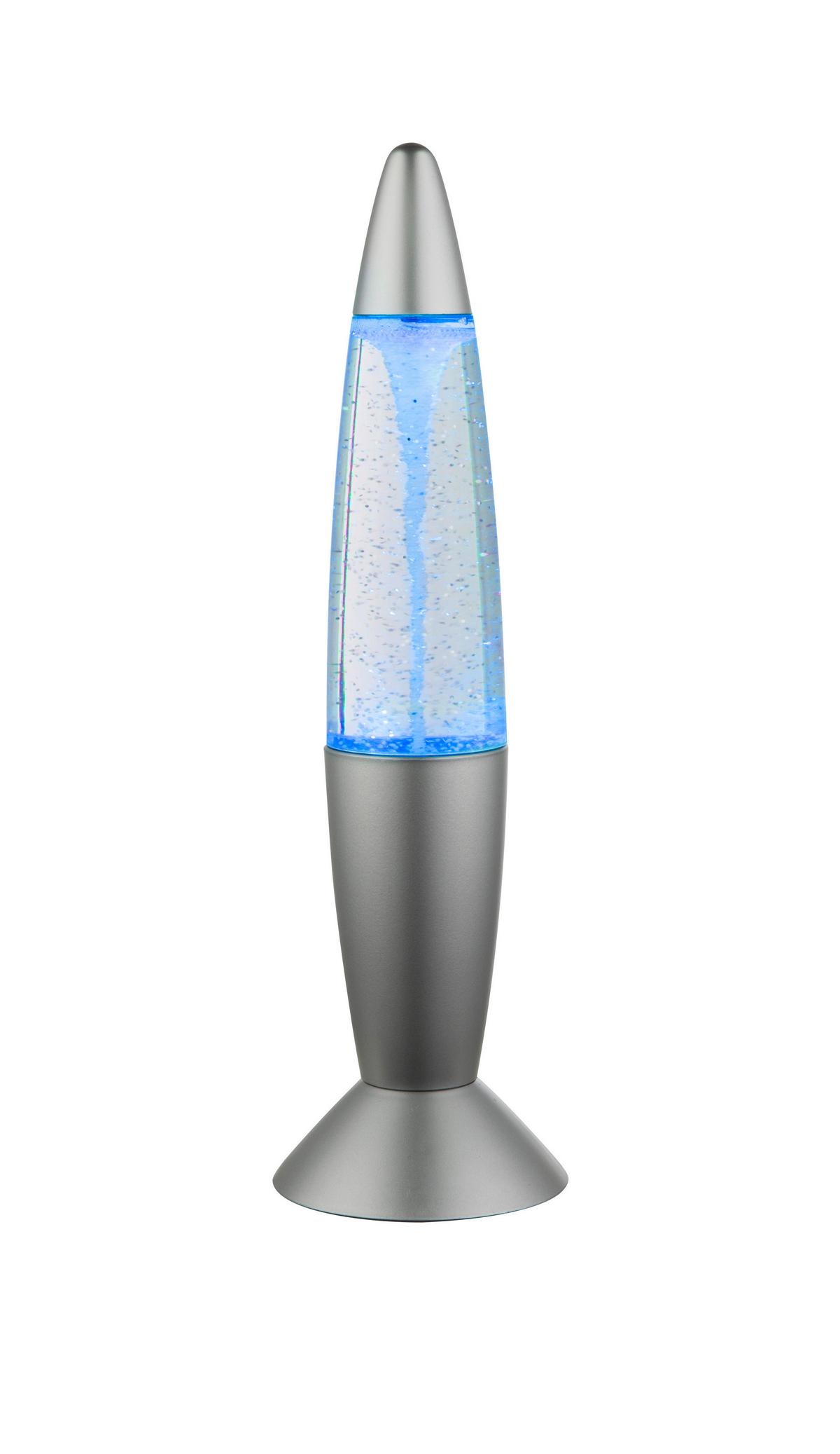 Tischlampe Magma Silberfarben Farbwechsler - Klar/Silberfarben, LIFESTYLE, Kunststoff (10/35,5cm) - Globo