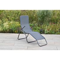 GARTENLIEGE WELLNESSLIEGE XXL - Graphitfarben/Grau, MODERN, Textil/Metall (67/116/154cm) - Gardenson