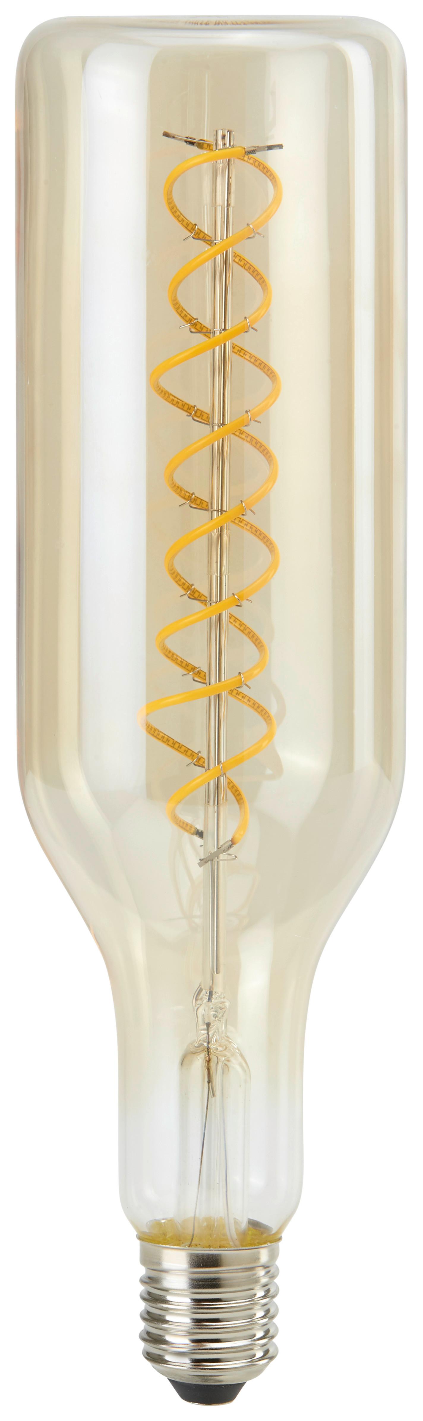 LED dekorační žárovka Diy, E27, 6 Watt - jantarové barvy, Moderní, kov/sklo (7,5/7,5/24,5cm)