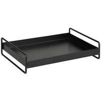 Dekorační podnos Leona L - černá, kov (30,8/20/7cm) - Mömax