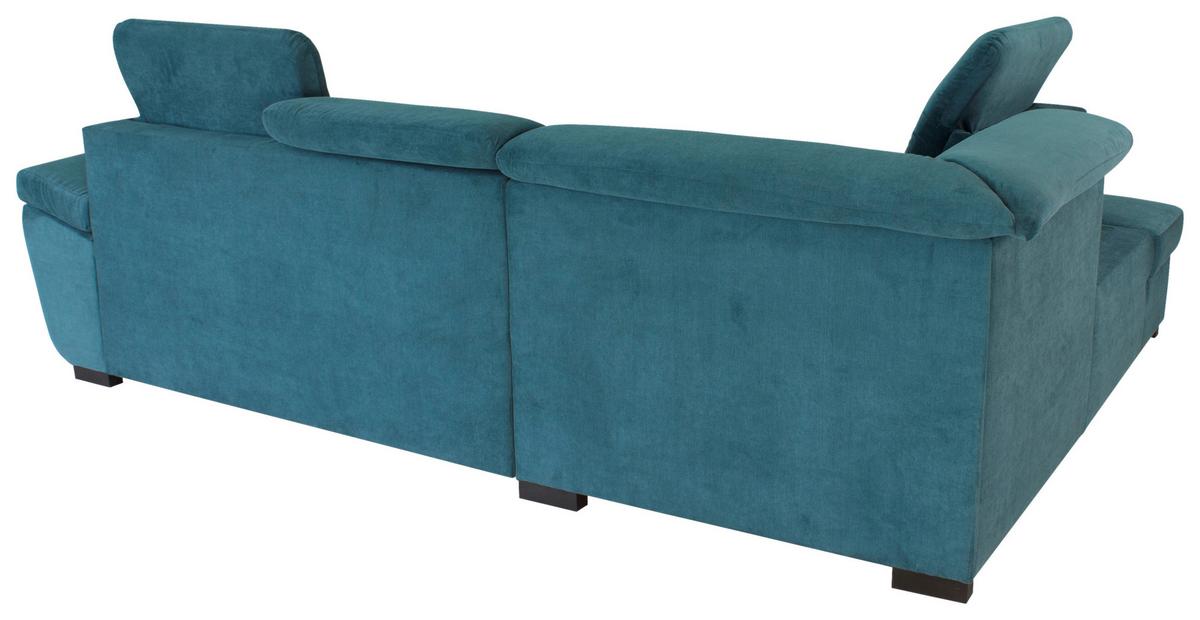 Sarokgarnitúra Vince - kék, Design, textil (202/280cm)