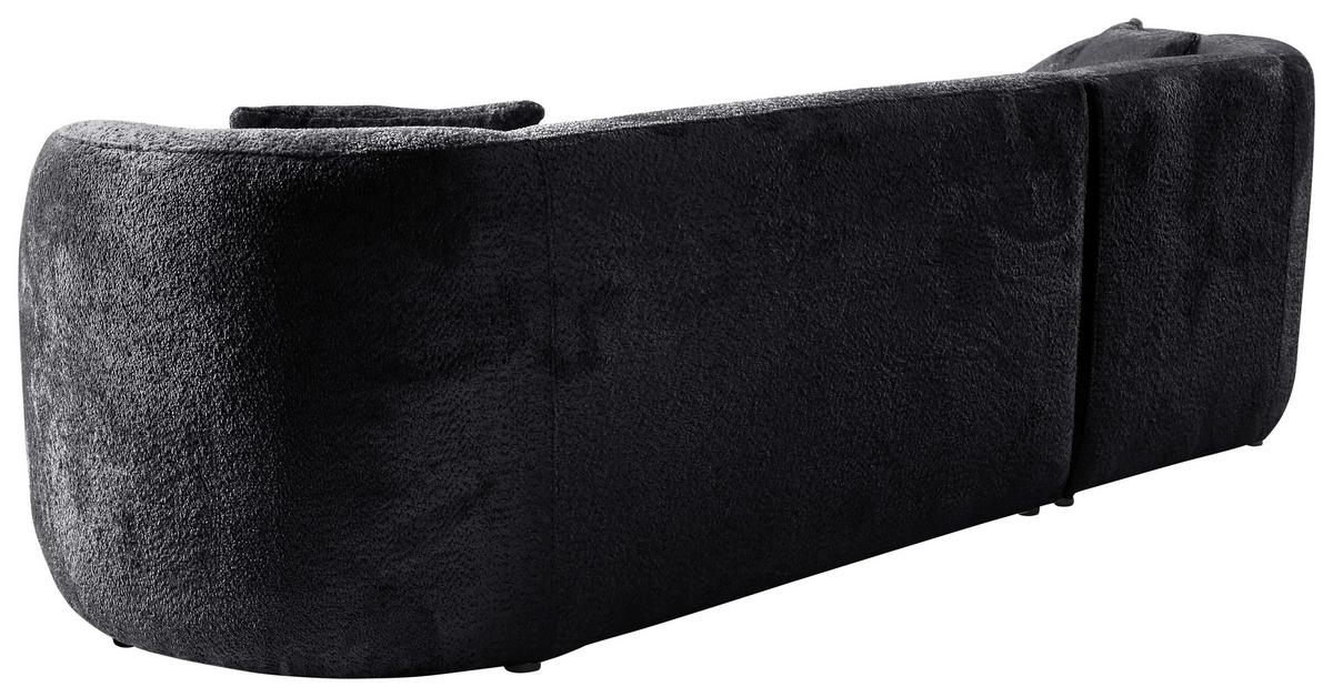 Ecksofa Flick Schwarz, 143 cm - Schwarz, Design, Textil (143/264cm) - MID.YOU