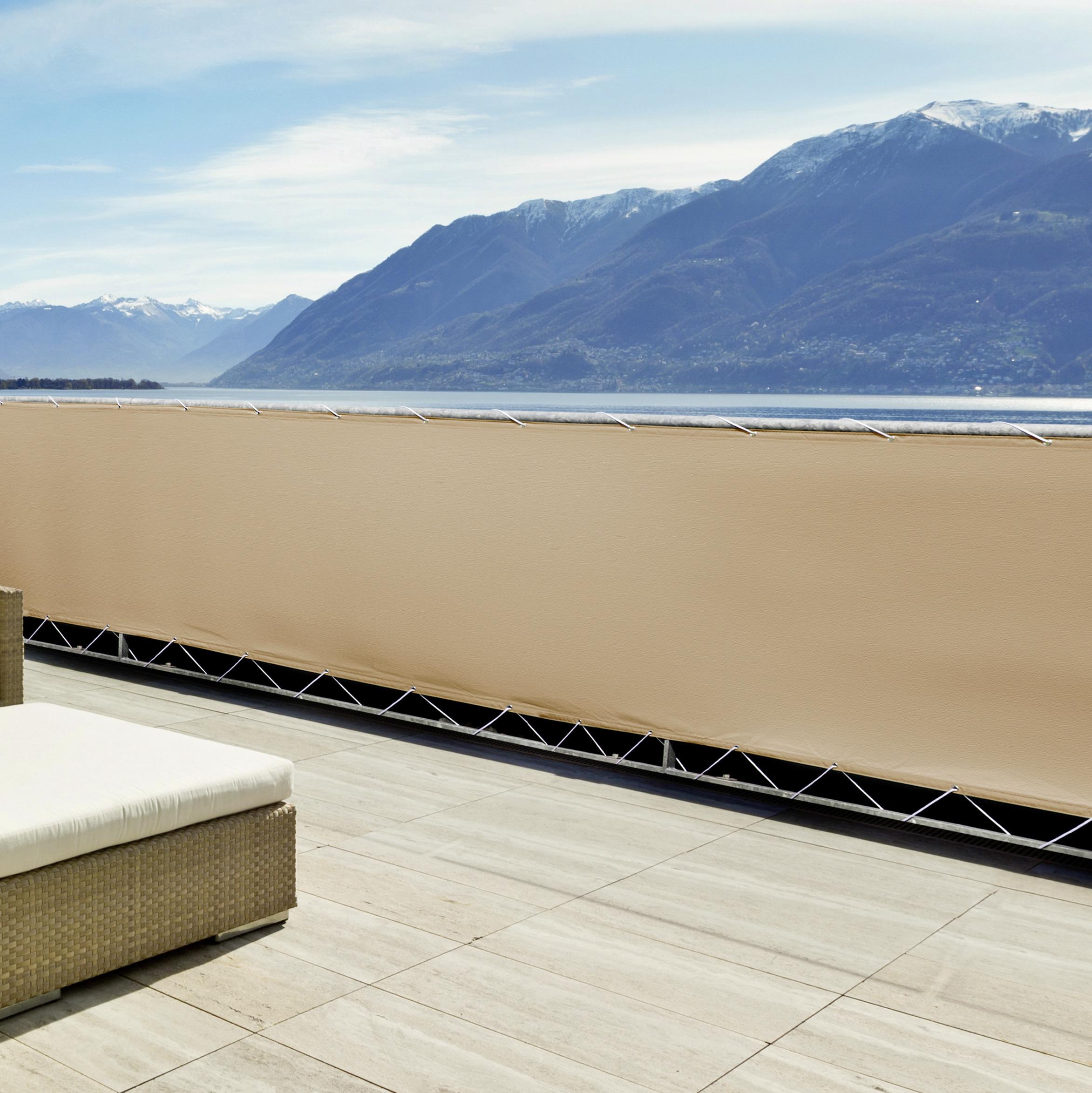 Sichtschutz Malta 0,9/5 M, Olivgrün - Olivgrün, Basics, Textil (90/500cm)