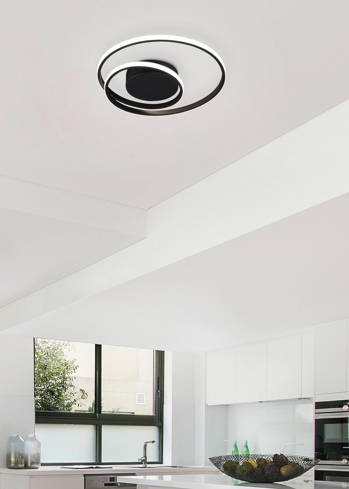 Led-deckenleuchte R62911132 Zibal - Schwarz/Weiß, Design, Kunststoff/Metall (39/7cm)