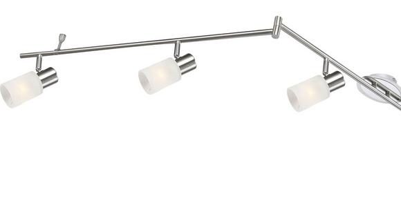 Strahler Elke 6-flammig Verstellbar L: 216 Cm - Chromfarben/Weiß, KONVENTIONELL, Glas/Metall (216cm) - James Wood