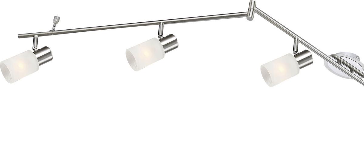 Spotlámpa Elke - króm/fehér, Konventionell, Üveg/fém (216cm) - James Wood
