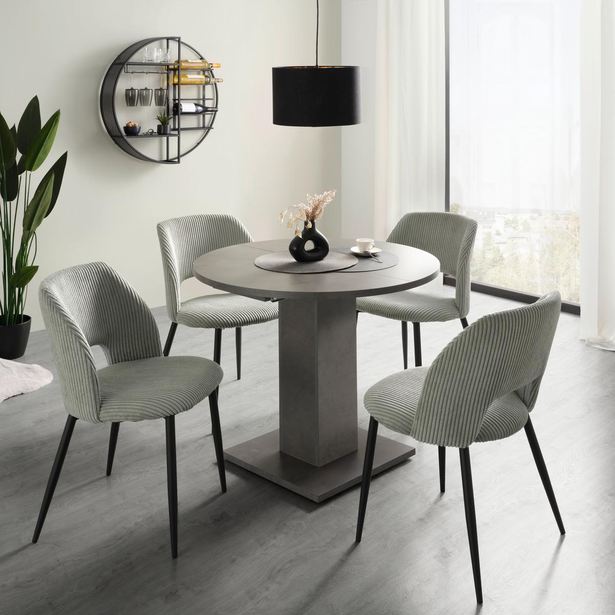 ŽIDLE ZOE - černá/mátově zelená, Lifestyle, kov/textil (51/82/57cm) - Mömax
