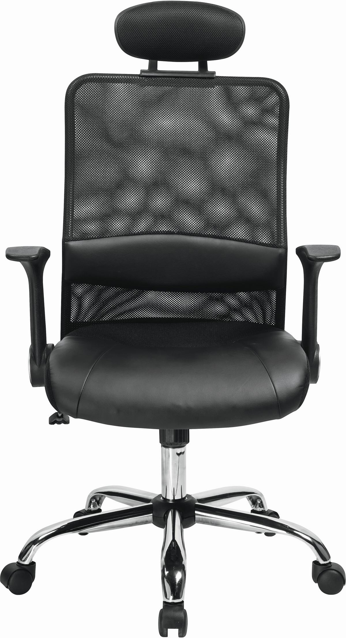 Kancelářské křeslo GENO GENO - černá, Moderní, kov/dřevo (63,5/112-120/63,5cm) - Mömax