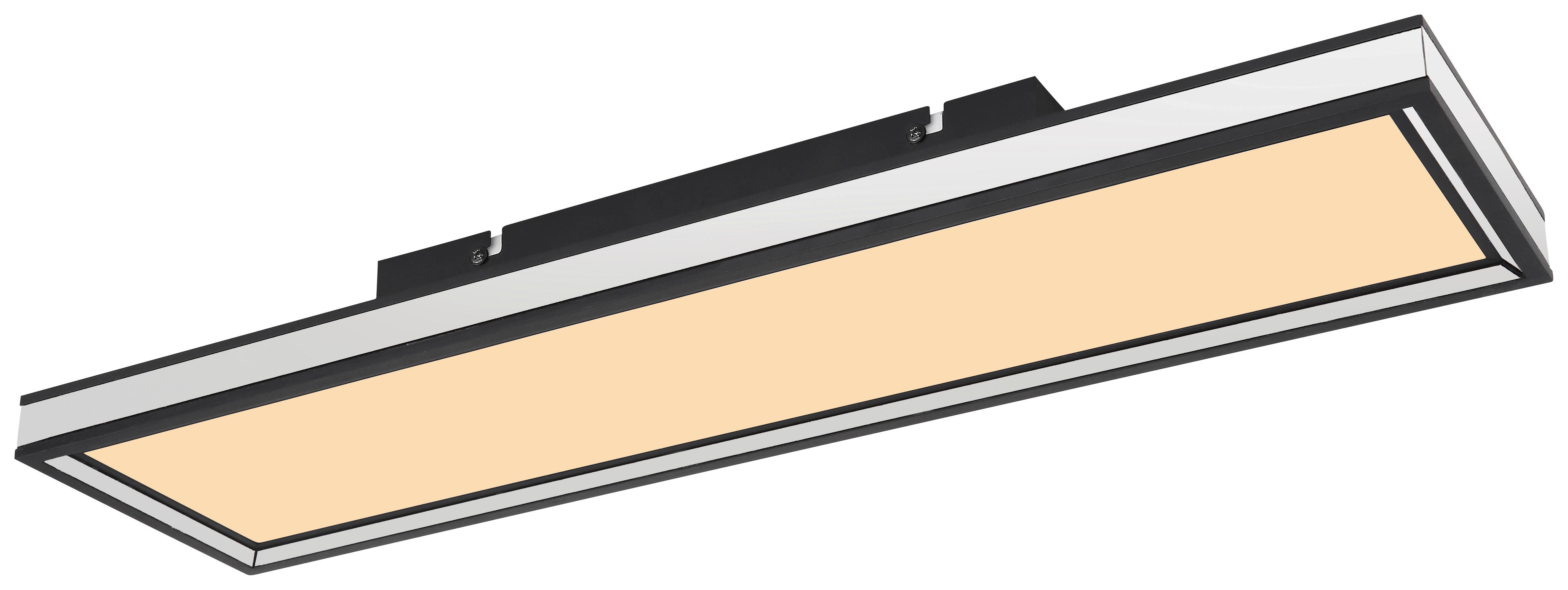 LED-Deckenleuchte Jessy L: 60 cm 1-Flammig - Opal/Schwarz, Basics, Glas/Kunststoff (60/15/7cm) - Globo