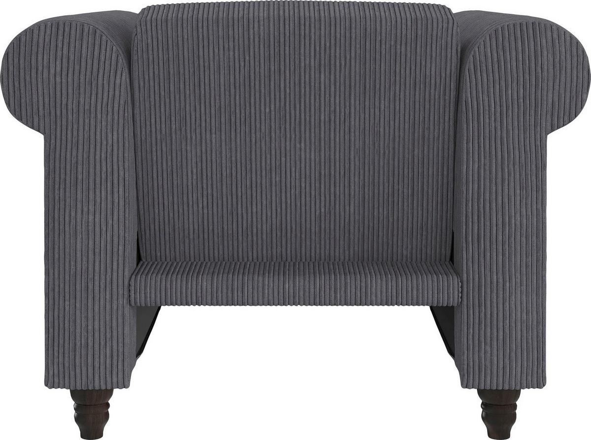 Sessel Firenze Anthrazit, Relaxfunktion - Anthrazit/Schwarz, Basics, Textil (111/83/87cm) - Livetastic