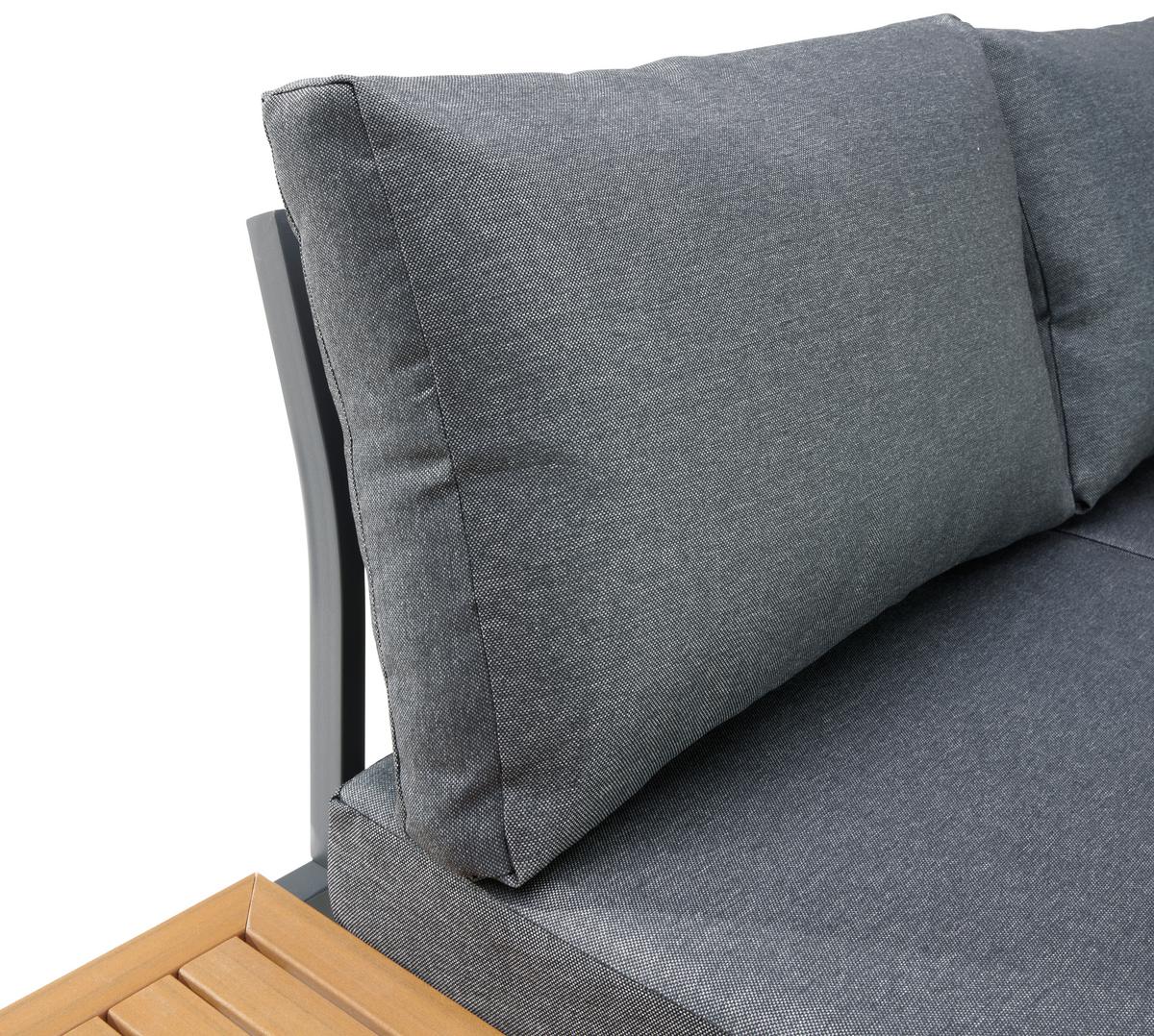 TERASOVÁ SEDACÍ SOUPRAVA MELANIA - přírodní barvy/antracitová, Moderní, kov/textil (253/70/175cm) - Modern Living