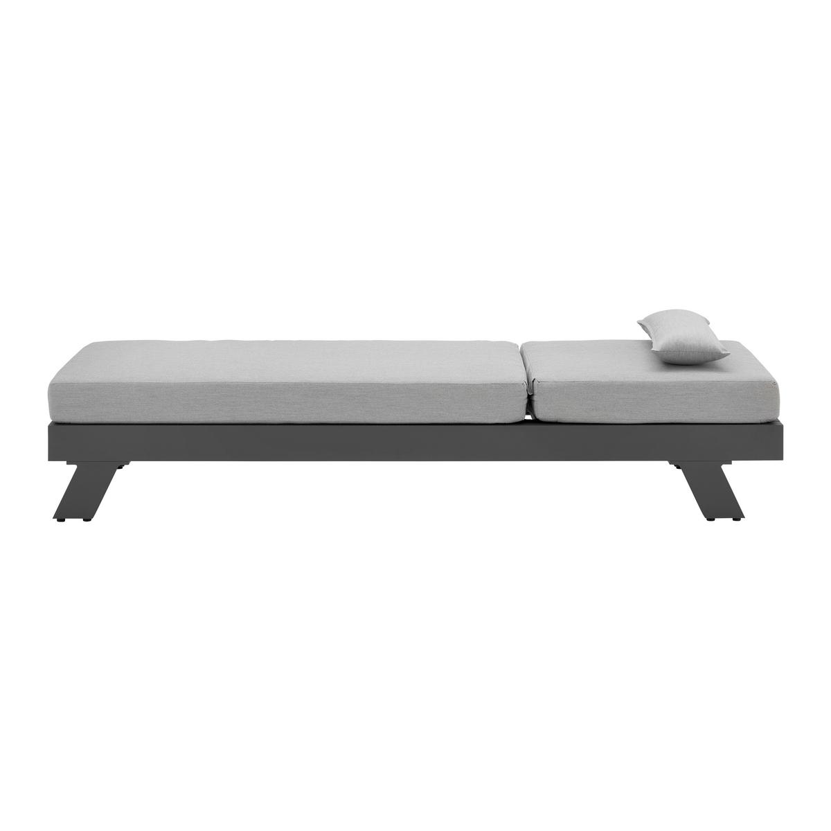 Relaxační lehátko SUSA šedá - šedá, Moderní, kov/textil (200/64/40cm) - Bessagi Garden