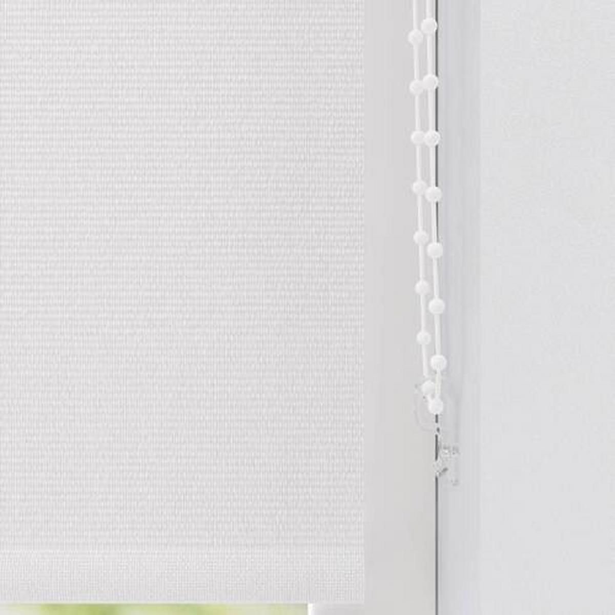 Verdunklungsrollo 80x190 cm mit Kettenzug - Weiß, Design, Textil (80/190cm)