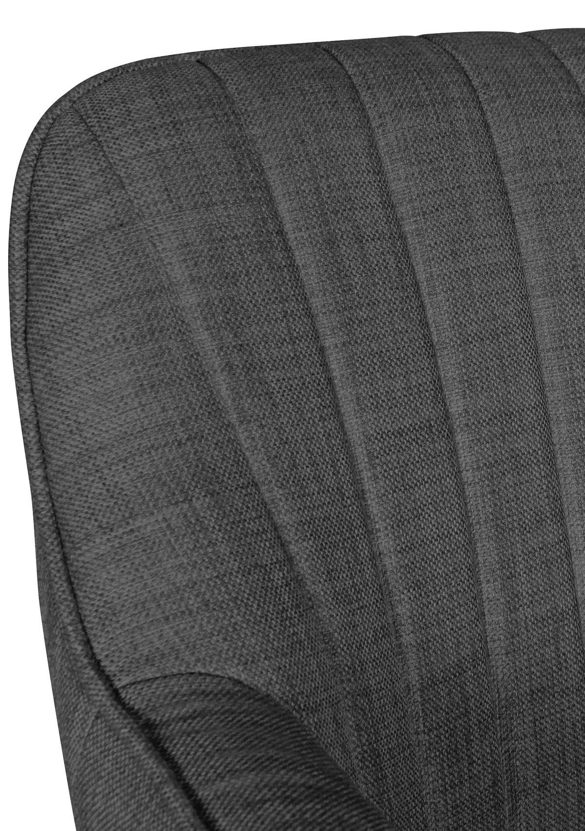 Stolička MARA antracitová - čierna/antracitová, Modern, textil/plast (65/83/65cm) - MID.YOU