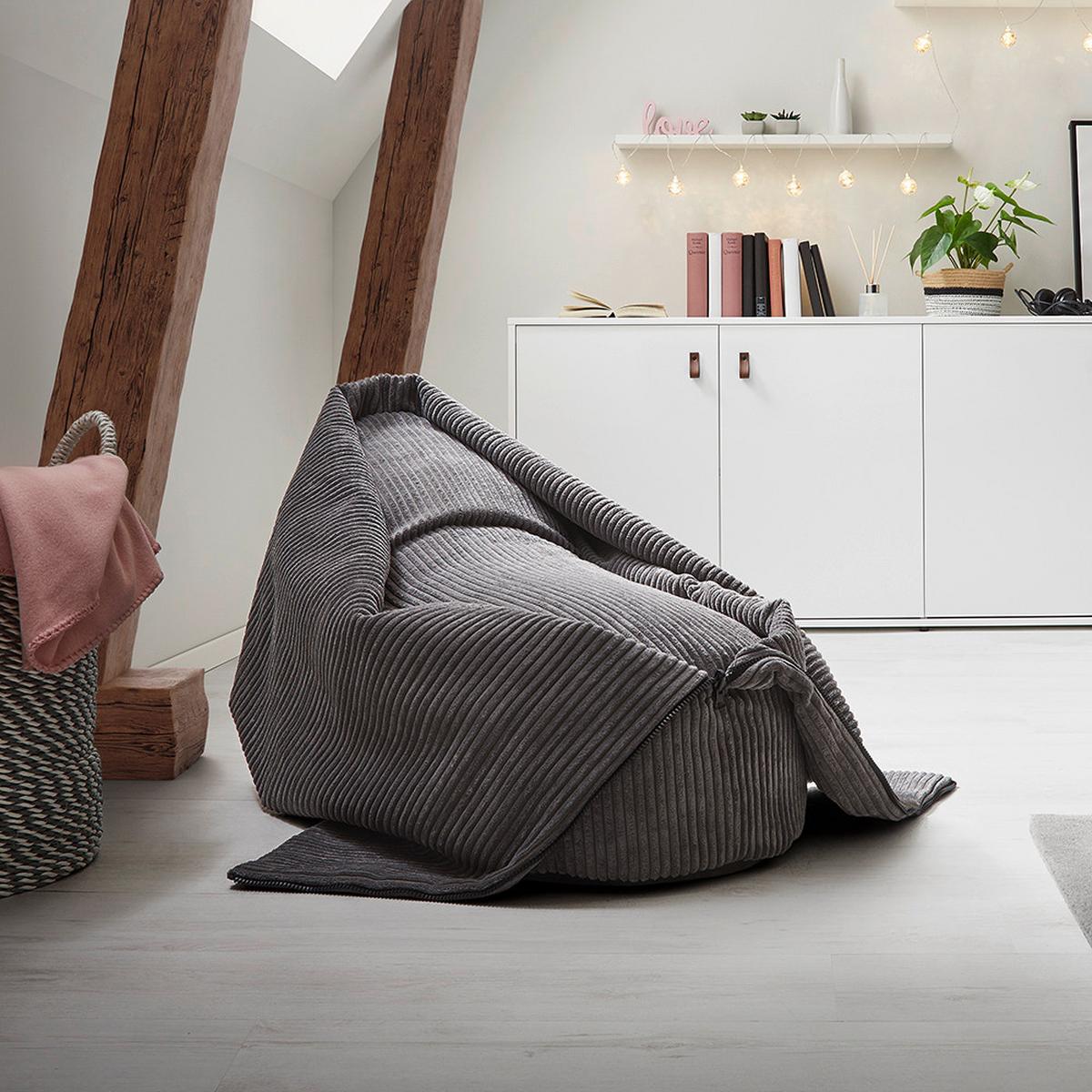 Sedací vak CAPRI tmavě šedá - tmavě šedá, Moderní, textil (45/50/80cm) - Bessagi Kids