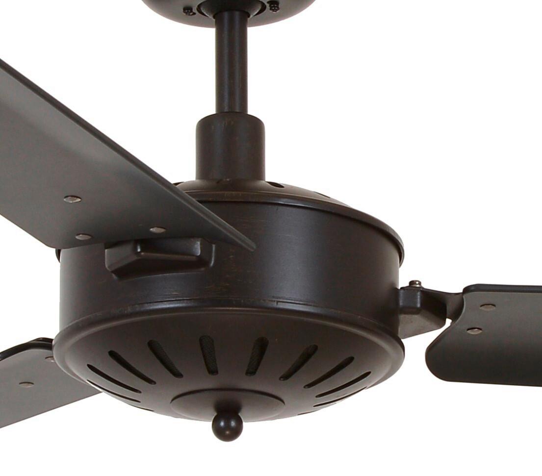 Deckenventilator Lucci Air Carolina Schwarz 3 Flügel - Schwarz, LIFESTYLE, Kunststoff/Metall (178/35cm) - P & B