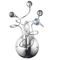 Wandleuchte Trilly Chromfarben L: 20 cm - Chromfarben, Basics, Glas/Metall (20/20/32cm)
