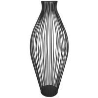 Dekovase Lilia - Schwarz, Basics, Metall (19/44/19cm) - Luca Bessoni