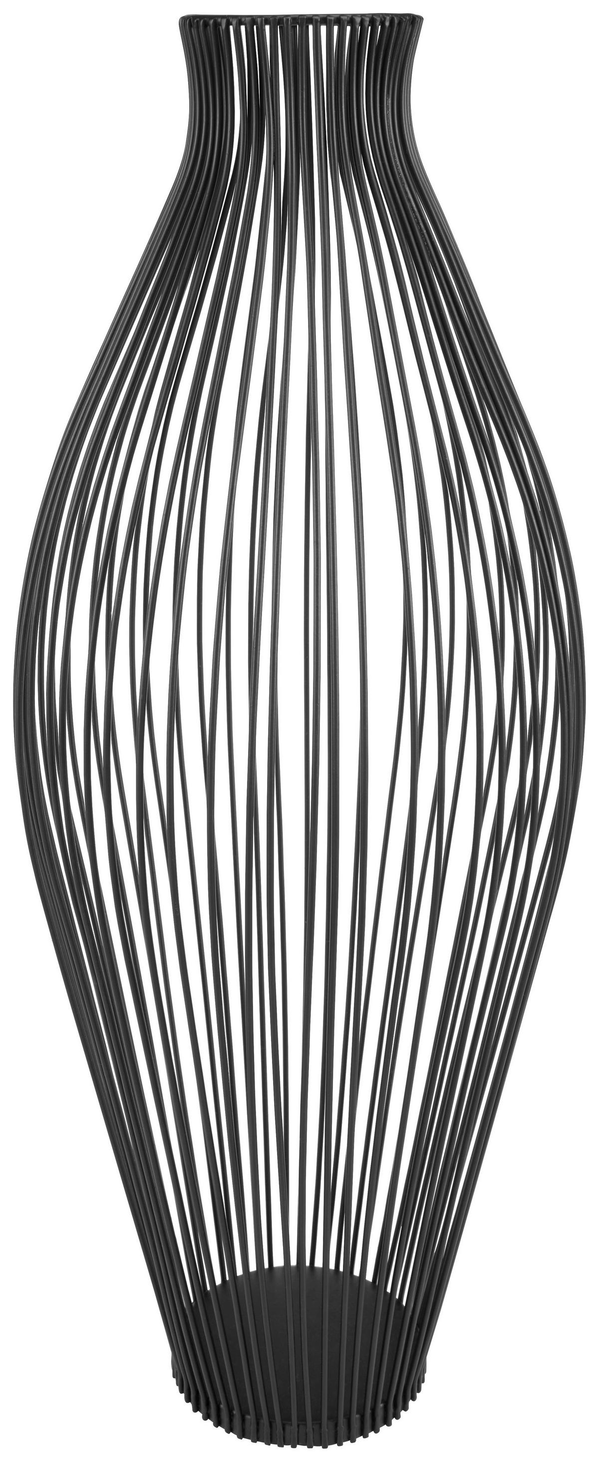 Dekovase Lilia - Schwarz, Basics, Metall (19/44/19cm) - Luca Bessoni