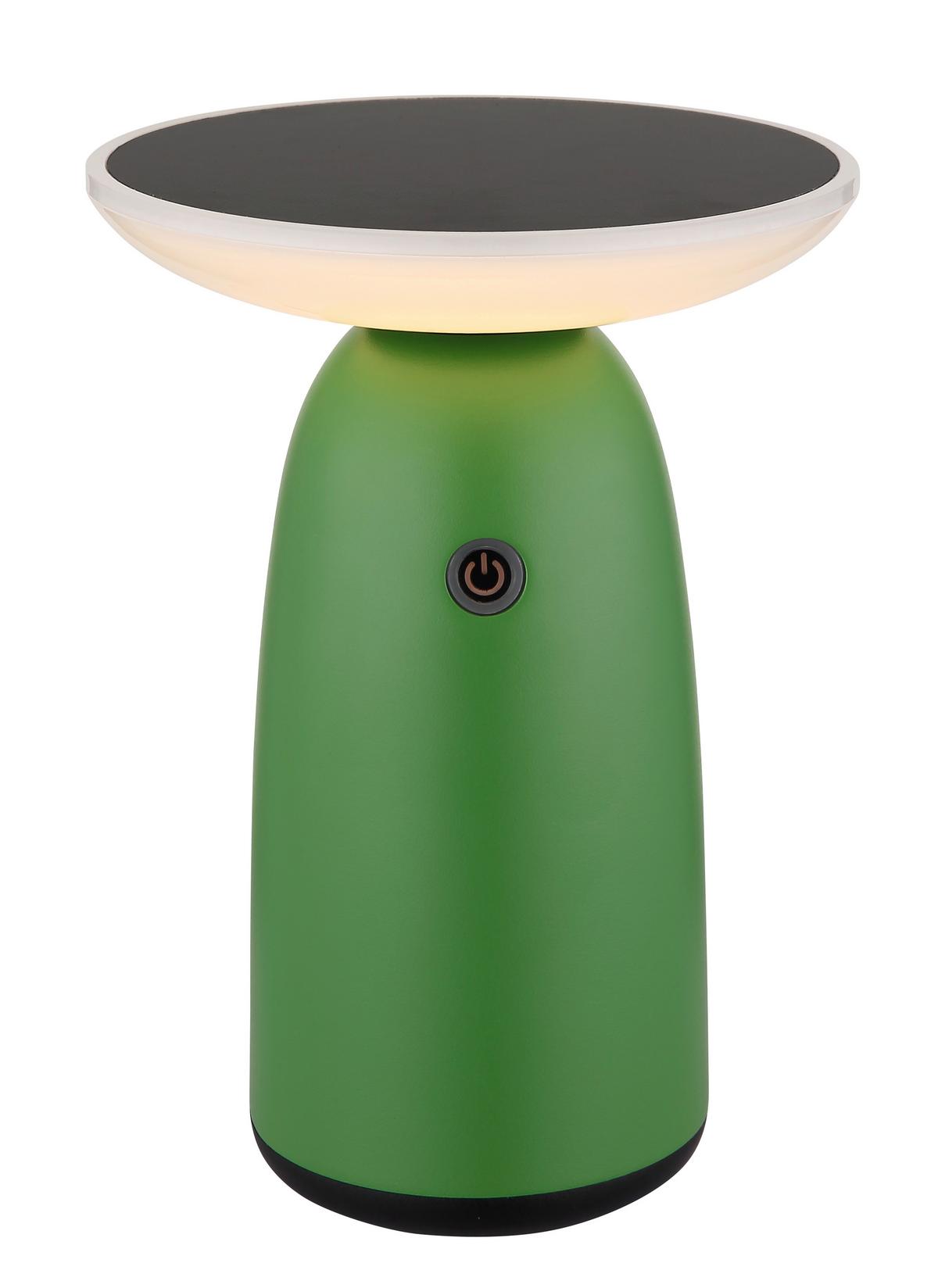 Solarleuchte Touchdimmer - Opal/Schwarz, Design, Kunststoff/Metall (16/22,5cm) - Globo