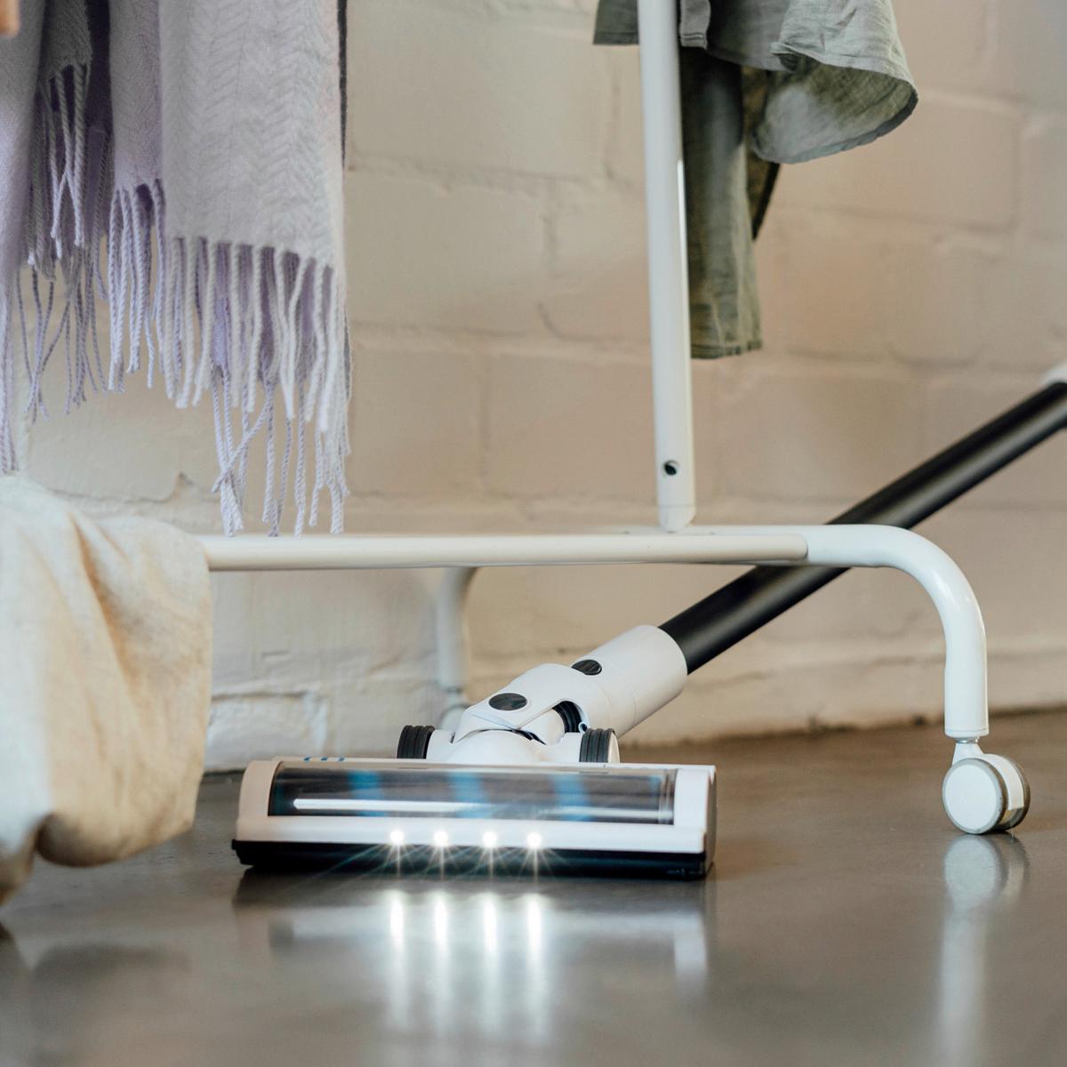 Akku-Handstaubsauger 200W, 35 min. Laufzeit - Dunkelgrau/Weiß, Basics, Kunststoff (30/21/10cm)