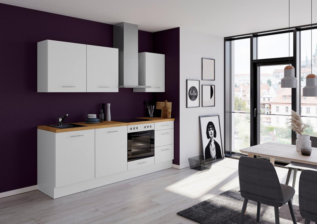 Küchenleerblock Ip3150 - Eichefarben/Weiß, Design, Holzwerkstoff (230cm) - Impuls