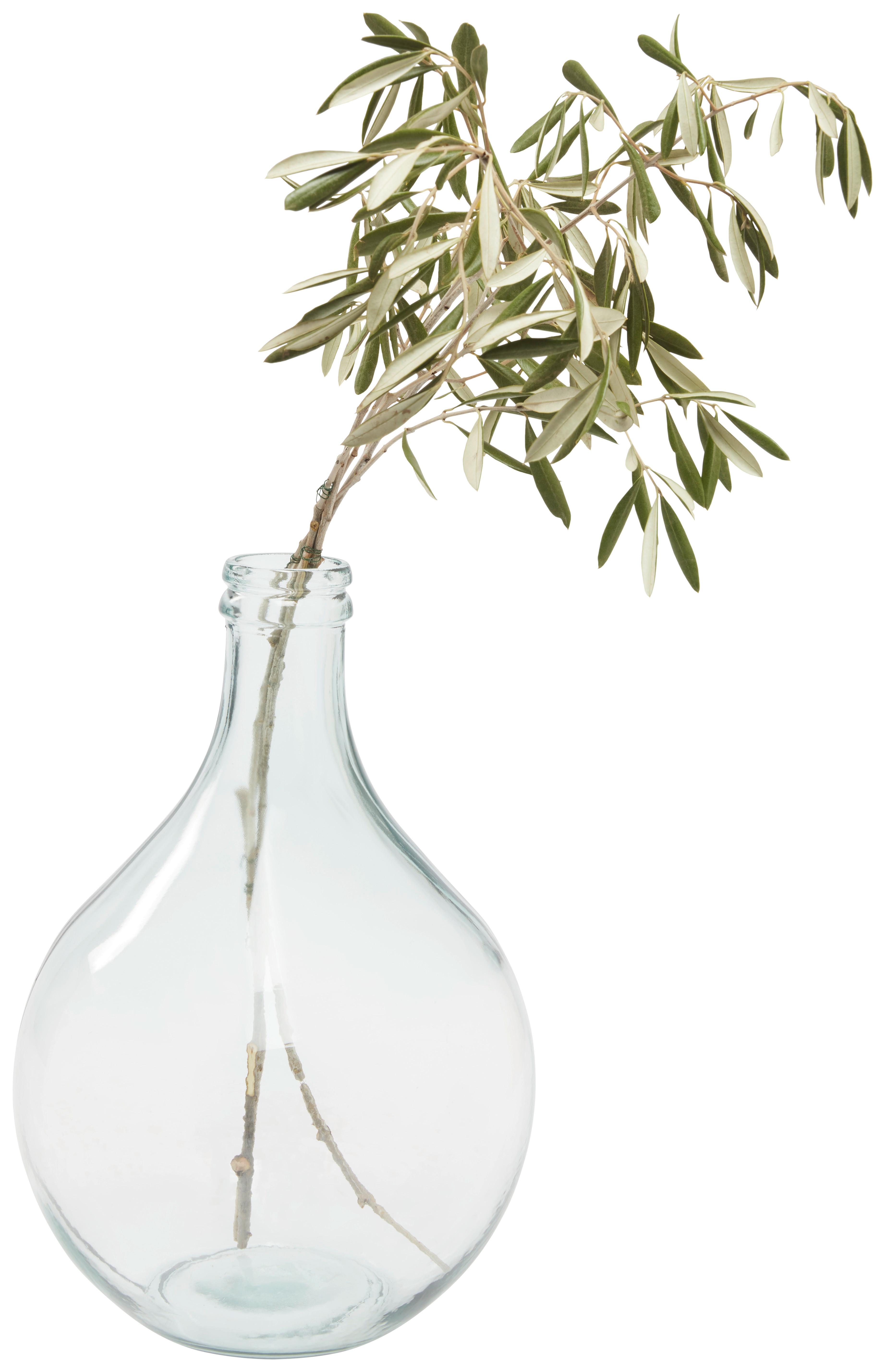 Váza Nalani, V: 43cm - svetlomodrá/číra, Basics, sklo (29/43cm) - Premium Living