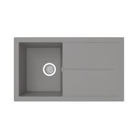 Spüle Cleveland Grau 86x21,4 Cm - Grau, Basics, Glas/Kunststoff (86/21,4/50cm) - Respekta