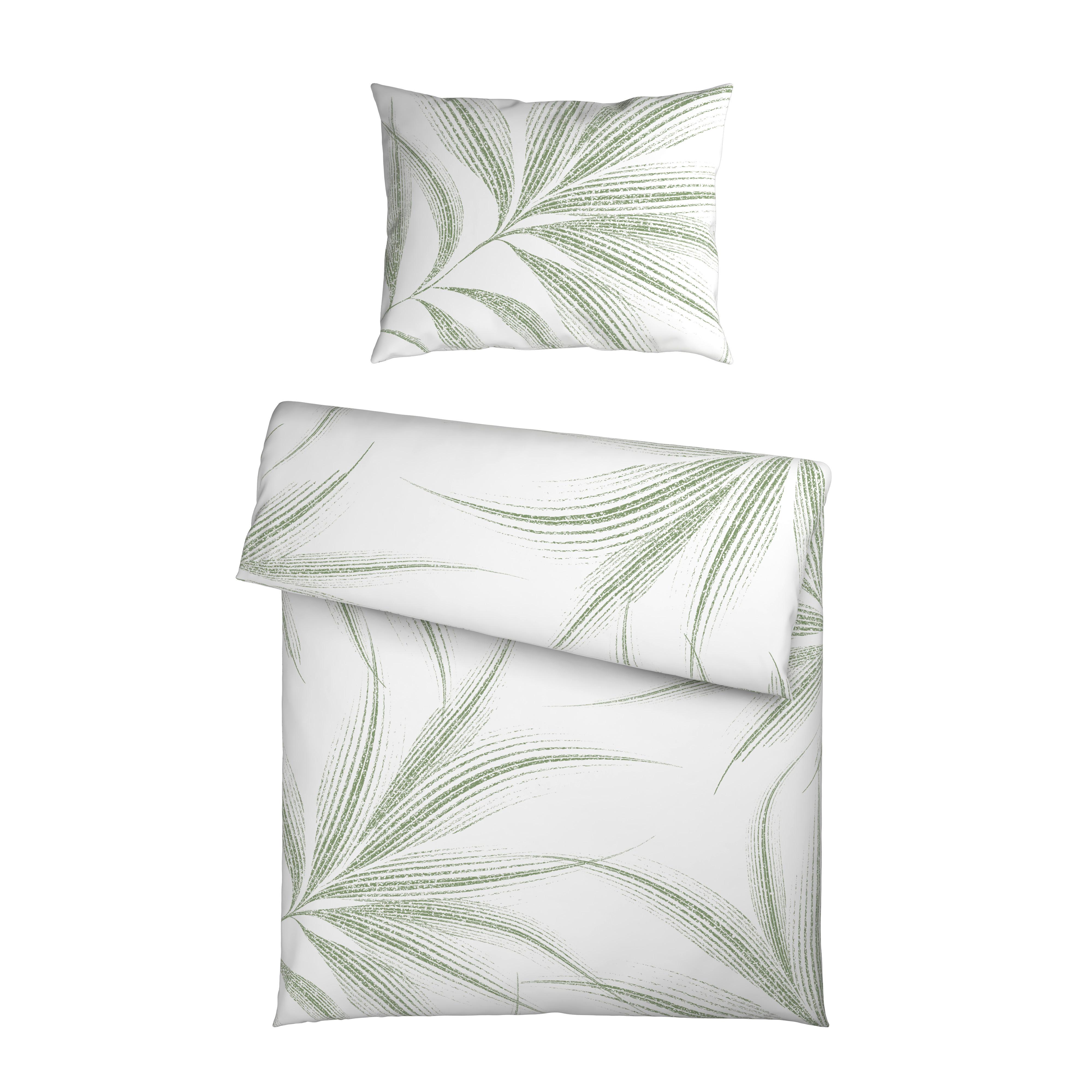 POVLEČENÍ MELEFA - bílá/zelená, Konvenční, textil (140/200cm) - Mömax