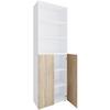 Aktenschrank Lona Weiß, Eiche Dekor B: 70cm - Weiß/Sonoma Eiche, Design, Holzwerkstoff (70/220/39cm) - MID.YOU