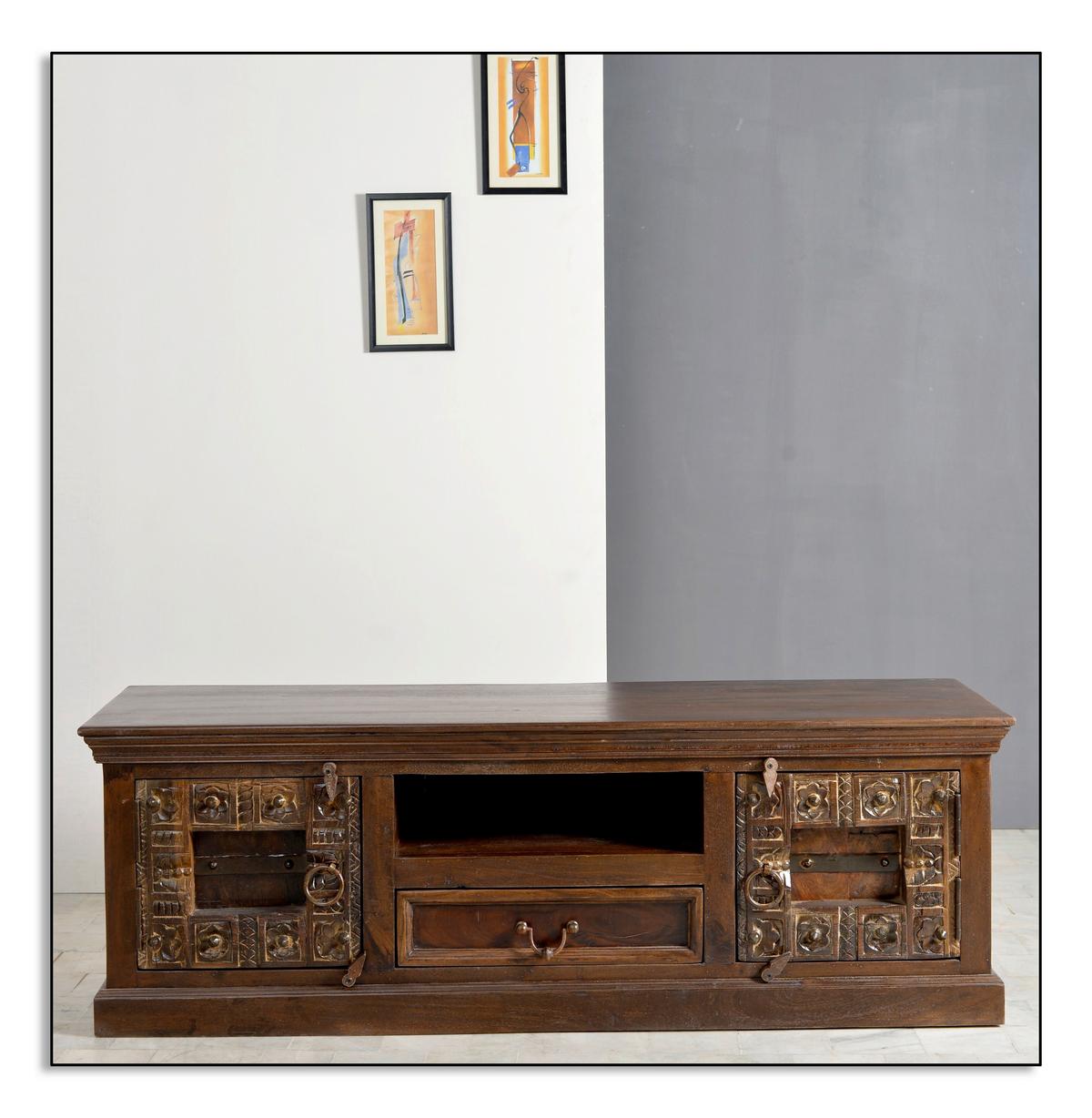Lowboard Altholz B: 150cm - Braun, Design, Holz/Metall (150/50/45cm) - MID.YOU