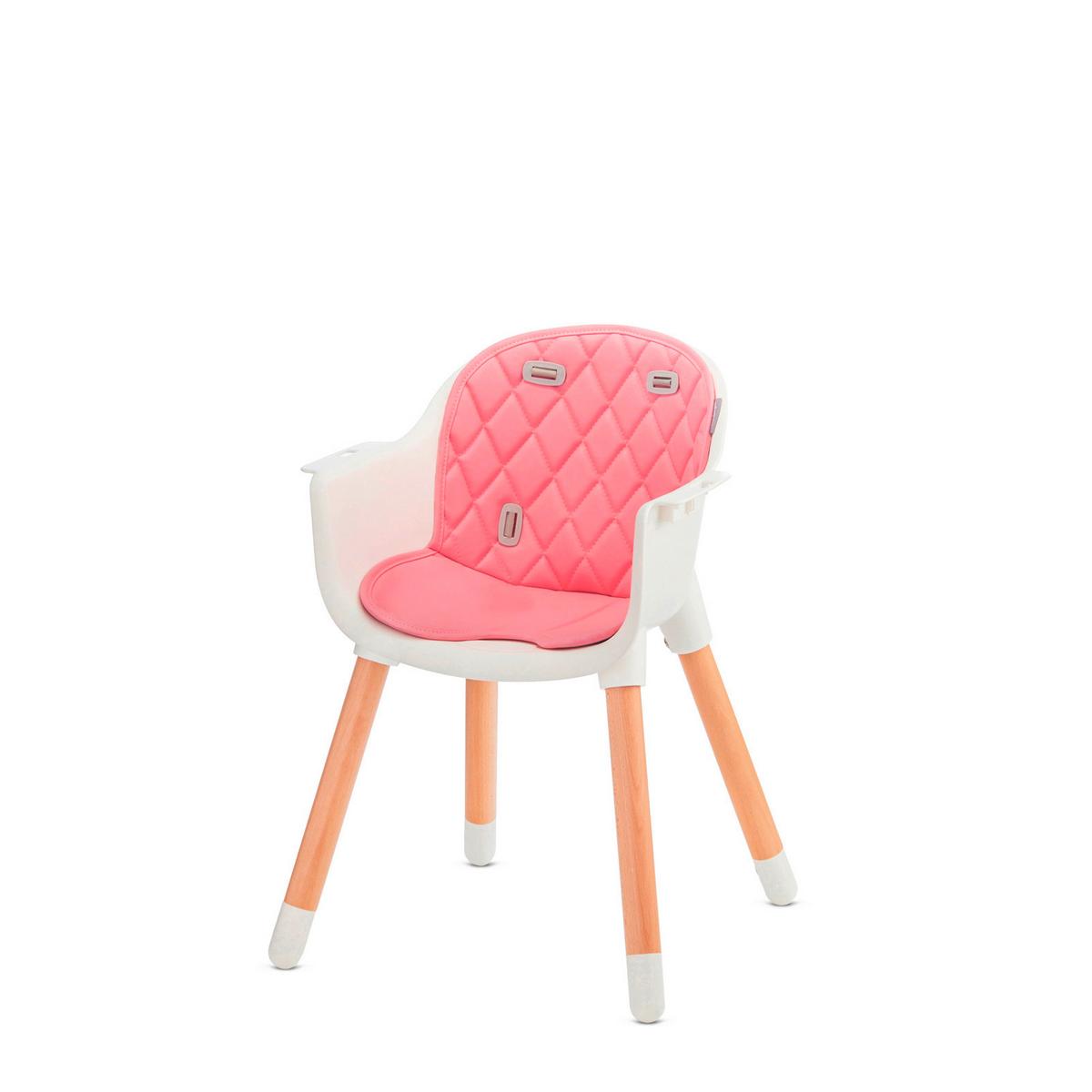 Hochstuhl Sienna Pink/Weiß, B/H/T: 57x83x60cm - Naturfarben/Rosa, Basics, Holz/Kunststoff (57/83/60cm) - Kinderkraft