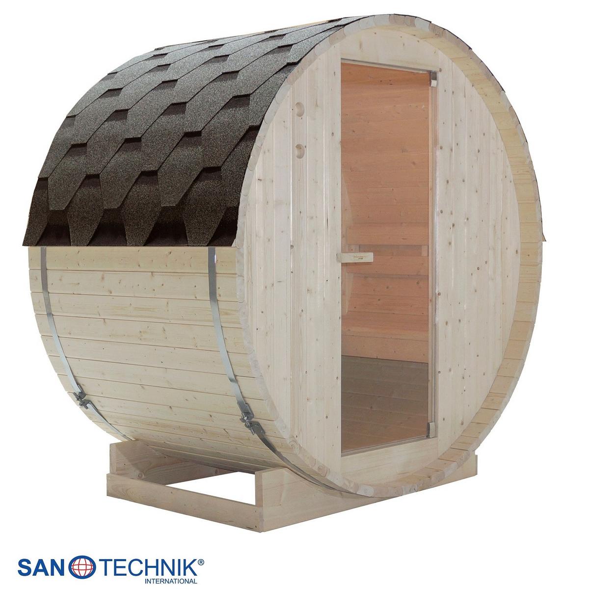 SAUNAFASS Tromsö Fichtefarben B: 120 cm - Fichtefarben, KONVENTIONELL, Glas/Holz (189/120/191,5cm) - Sanotechnik