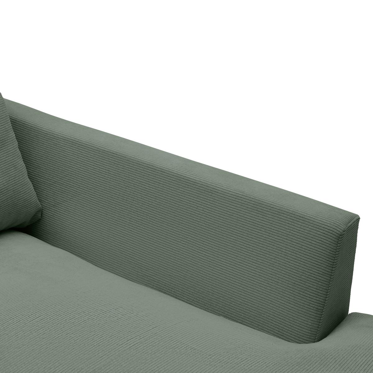 Rohová sedačka PEDRO, pravá, světle zelená - černá/světle zelená, Moderní, textil/plast (300/190cm) - Mömax